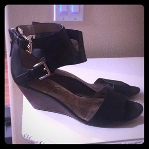 Sam Edelman buttery soft leather wedge sandals